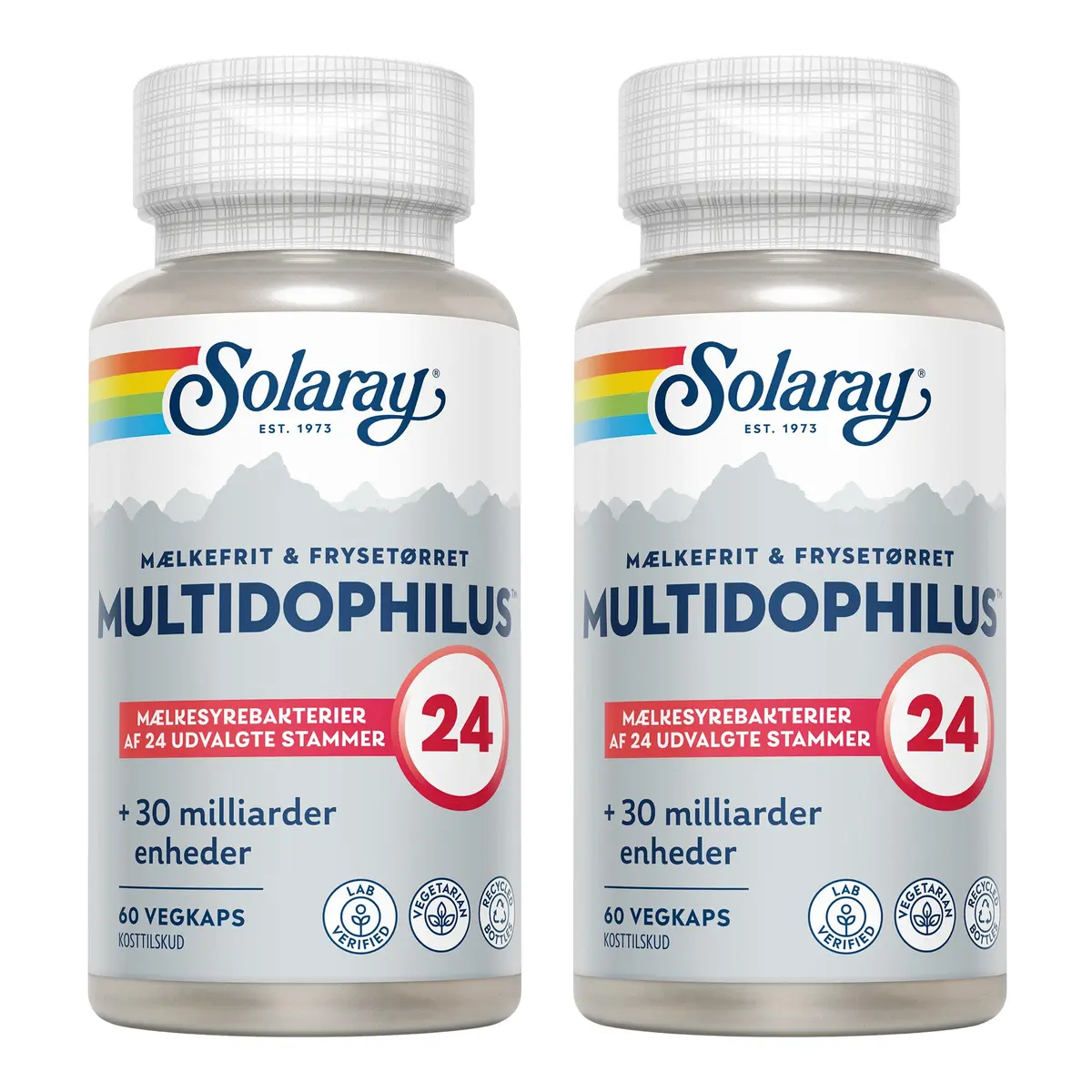 Solaray Multidophilus 24 Daglig+ | 2 x 60 Kapsler