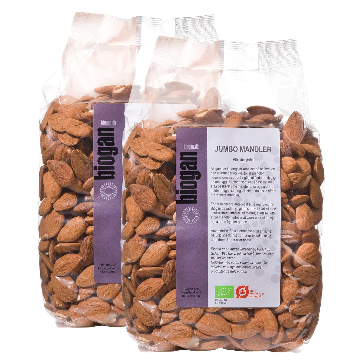 Biogan Mandler Økologisk | 2 x 1 kg