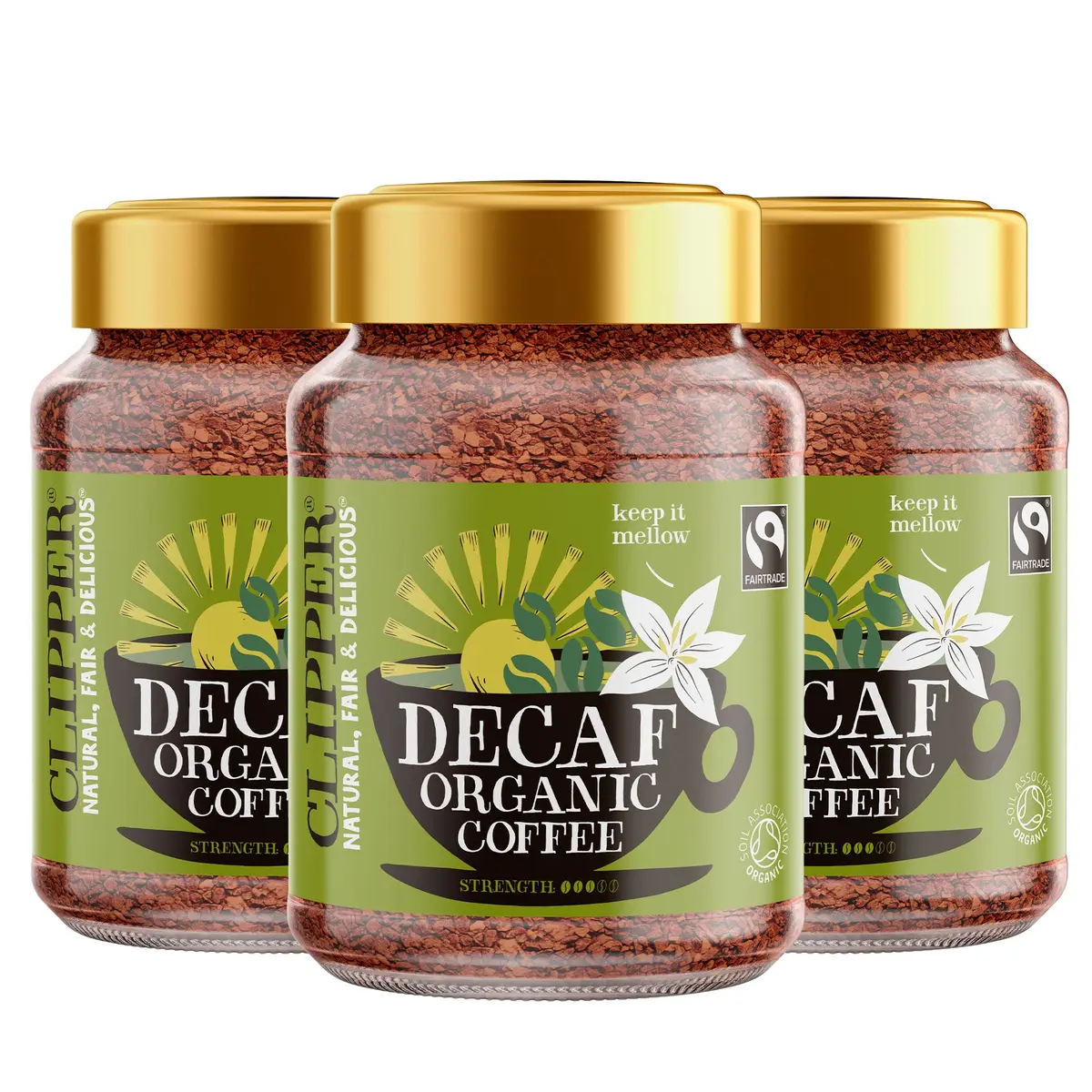 Clipper Instant Kaffe Koffeinfri Økologisk | 3 x 100 g