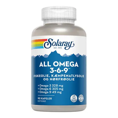 Solaray All Omega 3-6-9 | 90 Kapsler