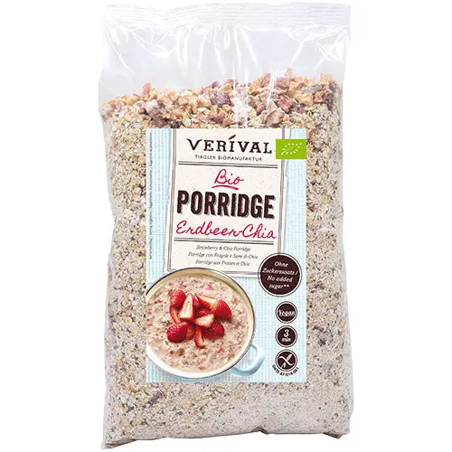 Verival Grøt - Jordbær-Chia Økologisk Glutenfri | 1500 g