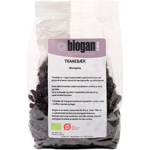 Biogan Økologisk Tranebær | 500 g