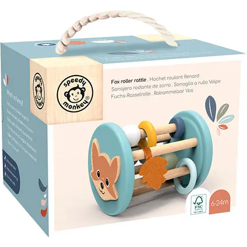 Speed Monkey Fox Roller Rattle, 6-24 mnd.