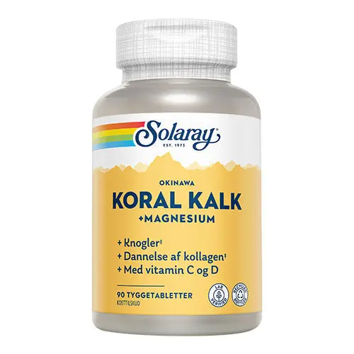 Solaray KoralKalk + Magnesium Tyggetablett | 90 tabletter