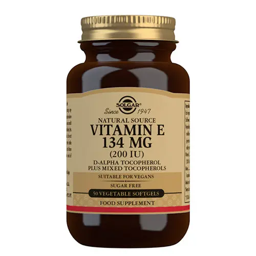 Solgar Vitamin E Naturlig Kilde | 50 Kapsler
