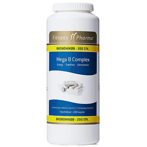 Fitness Pharma Mega B Complex | 200 Kapsler