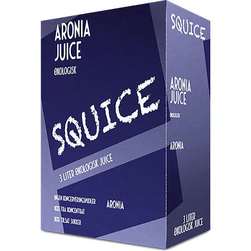 Squice Rå 100% Aronia Juice Bag in Box Økologisk | 3 liter
