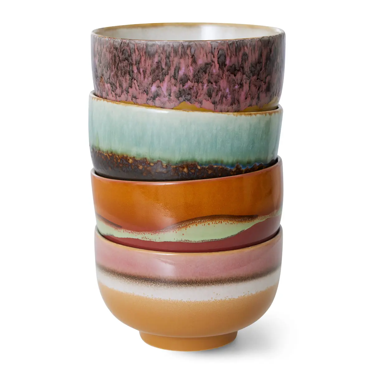 4 stk Nudelskåler Geyser | 70s Ceramics