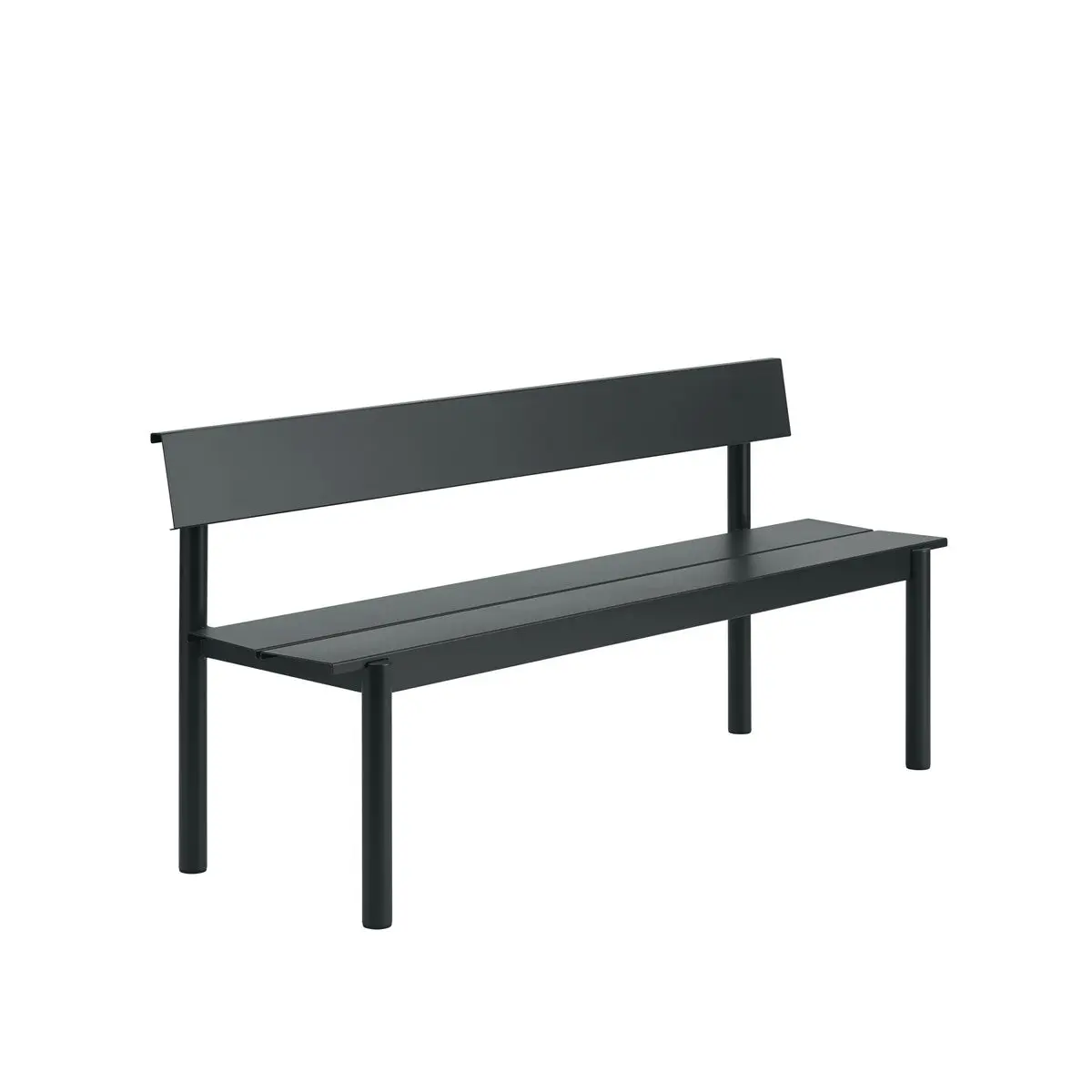Utebenk Linear med Rygg 170