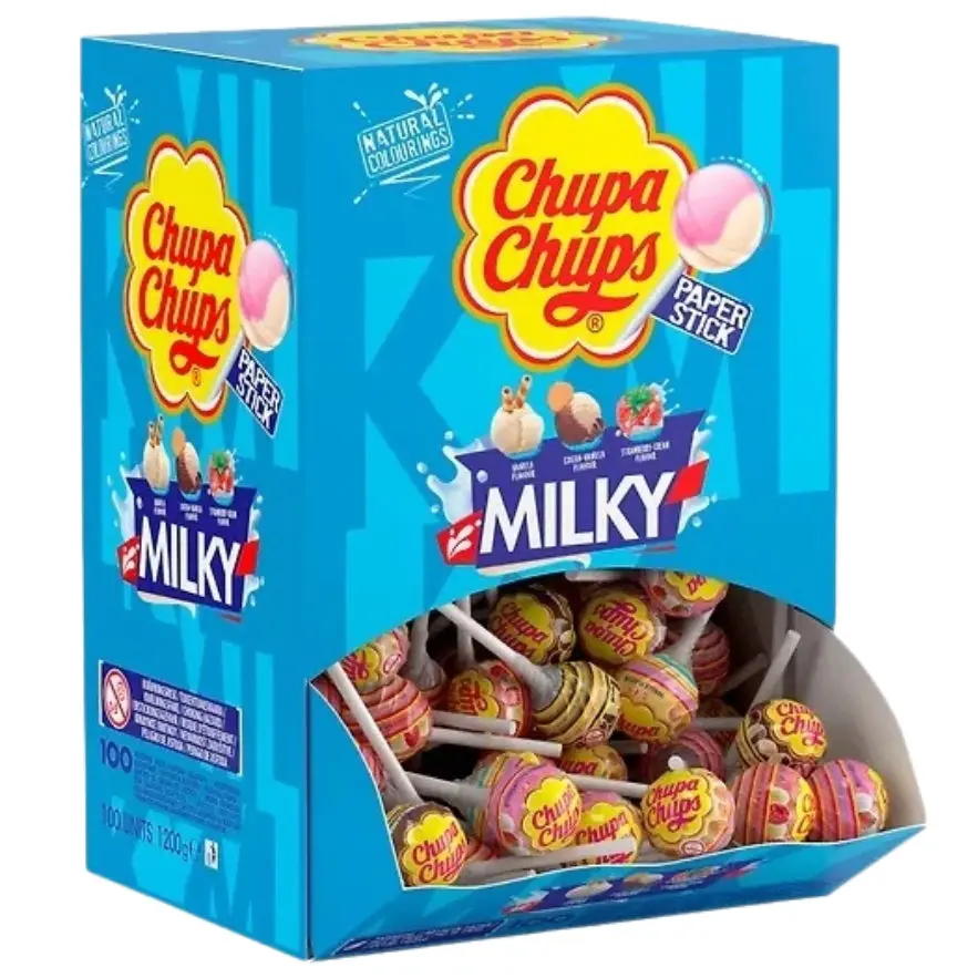 Chupa Chups Milky Lollipops 100stk