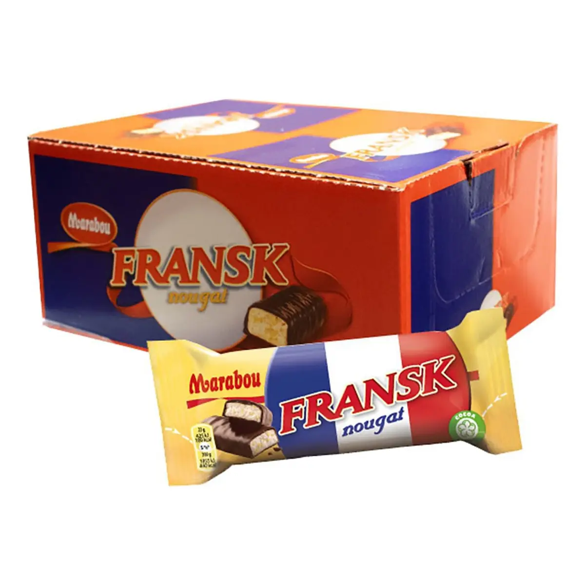 Marabou Dobbel Fransk Nougat 24 x 46 g Storpakk