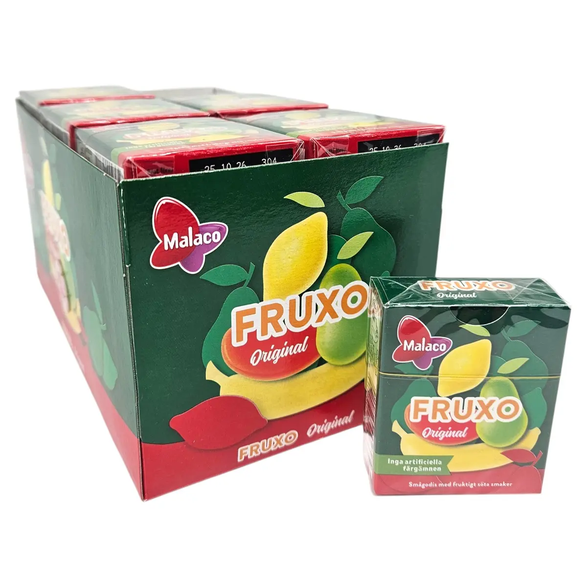 Malaco Fruxo Pastiller 30x20g | Storpakk