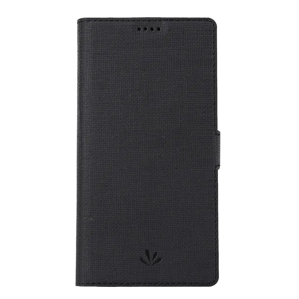 Motorola Moto G Pro VILI DMX PU Skinndeksel m. Kortholder & Riflet Tekstur Sort
