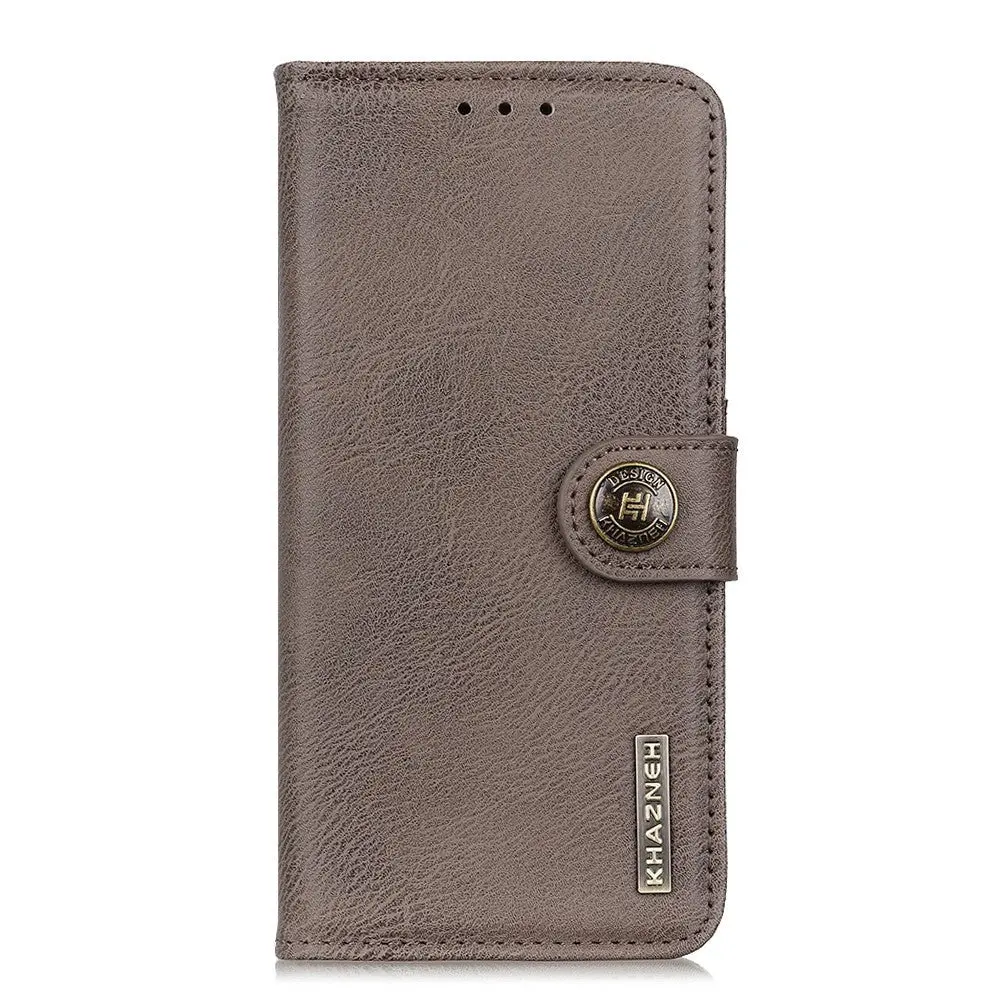 Nokia 5.3 KHAZNEH Retro PU Skinndeksel m. Lommebok - Grå