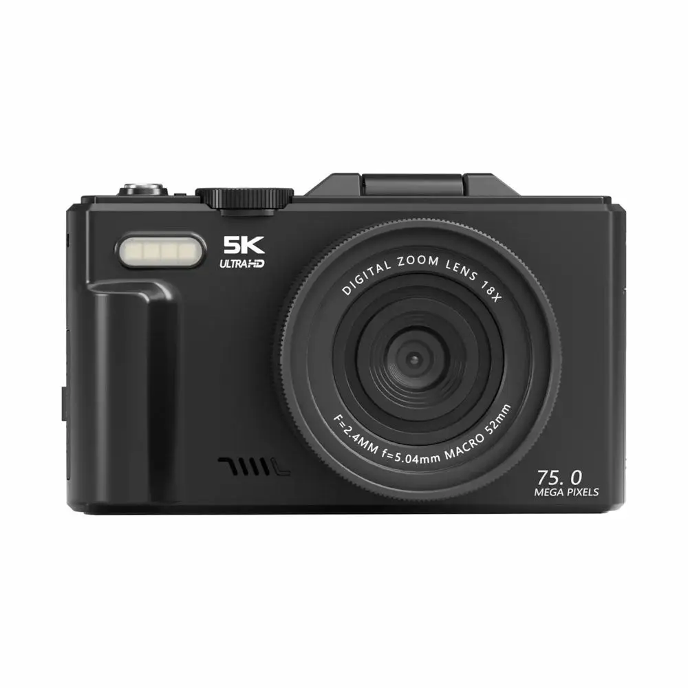 Denver Digitalkamera med 3" IPS-Vippeskjerm - 16 MP CMOS - Autofokus / Slow Motion / Timelapse - Svart