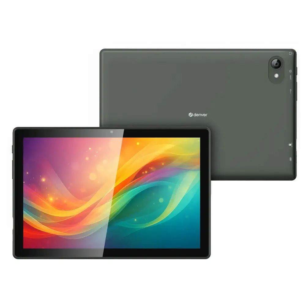 Denver TIO-10525 Nettbrett 10" med Android 16 - 4 RAM & 64 GB - 5000 mAh - 2/5 MP Kamera - Grå