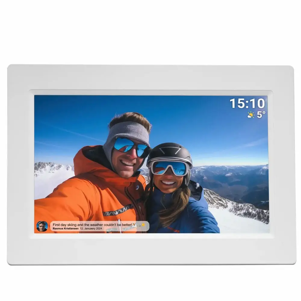Denver PFF-1015 10.1" WiFi Bilderamme m. Frameo - Hvit