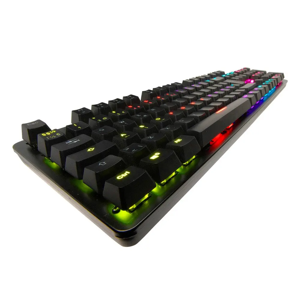 Denver GKK-330 Mekanisk Spilltastatur med USB-Kabel & RGB-Lys – Nordisk Layout – Svart