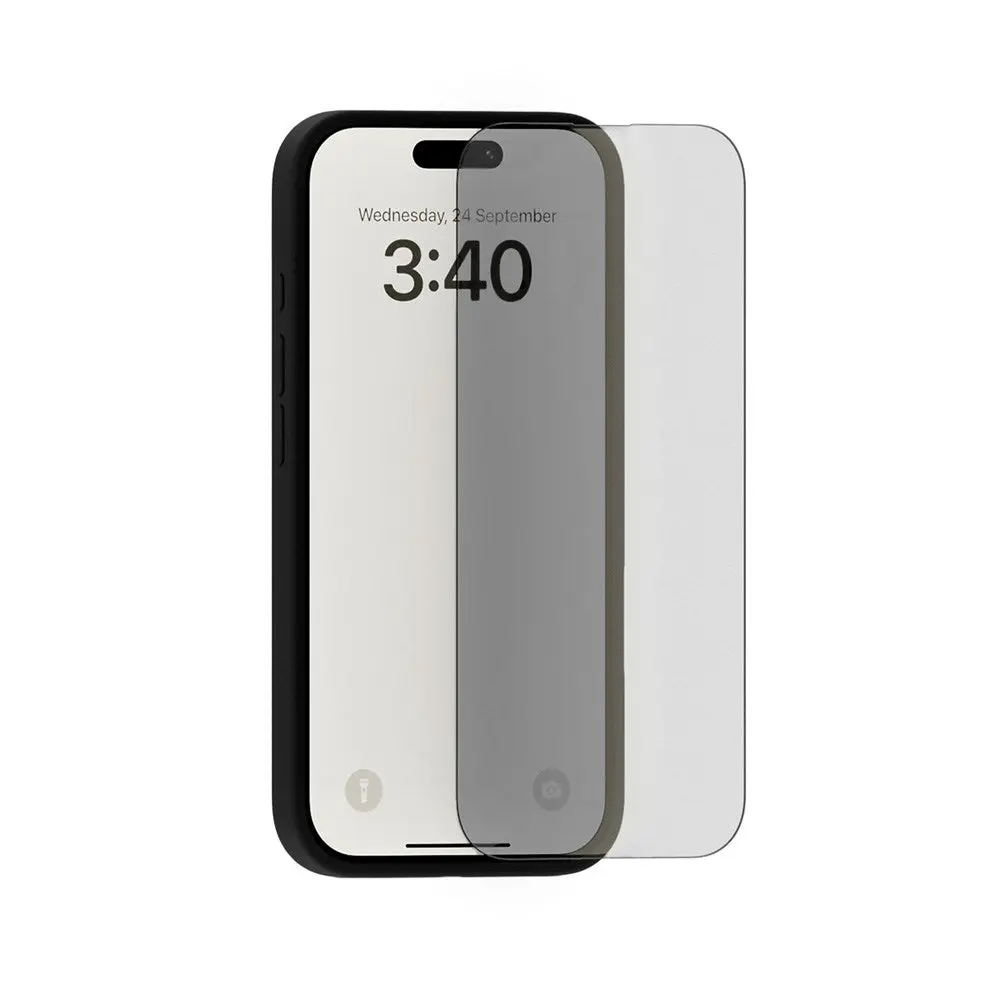 iPhone 17 / 17 Pro / 16 Pro Holdit Skjermbeskytter i Herdet Glass 9H med Privacy Funksjon - Gjennomsiktig