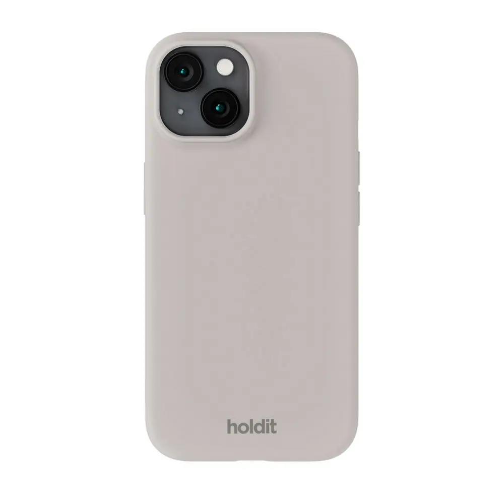 iPhone 15 Holdit Soft Touch Silikon Deksel - Wool Gray