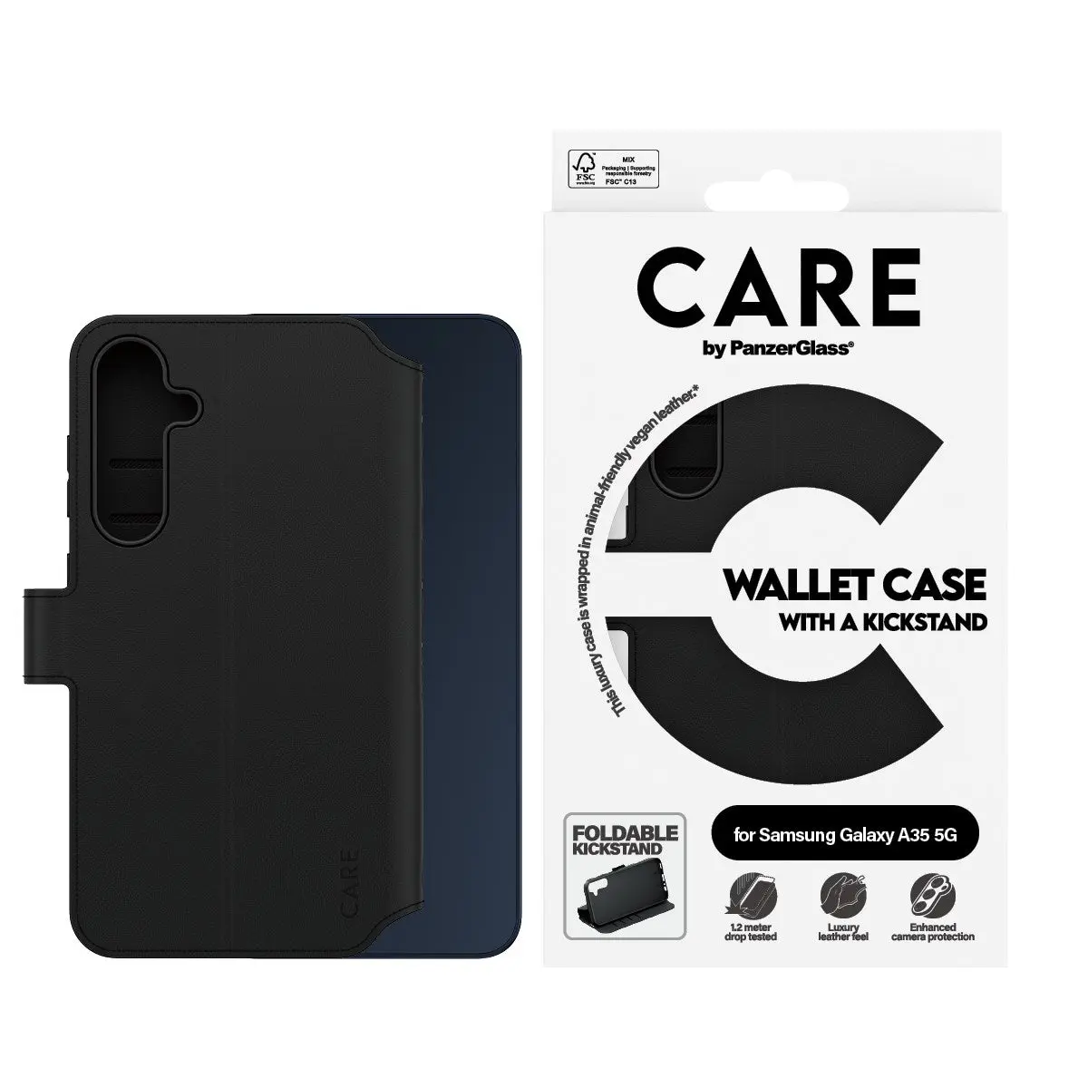 CARE by PanzerGlass Samba Case Transparent w. White Qi Samsung Galaxy S26 Ultra