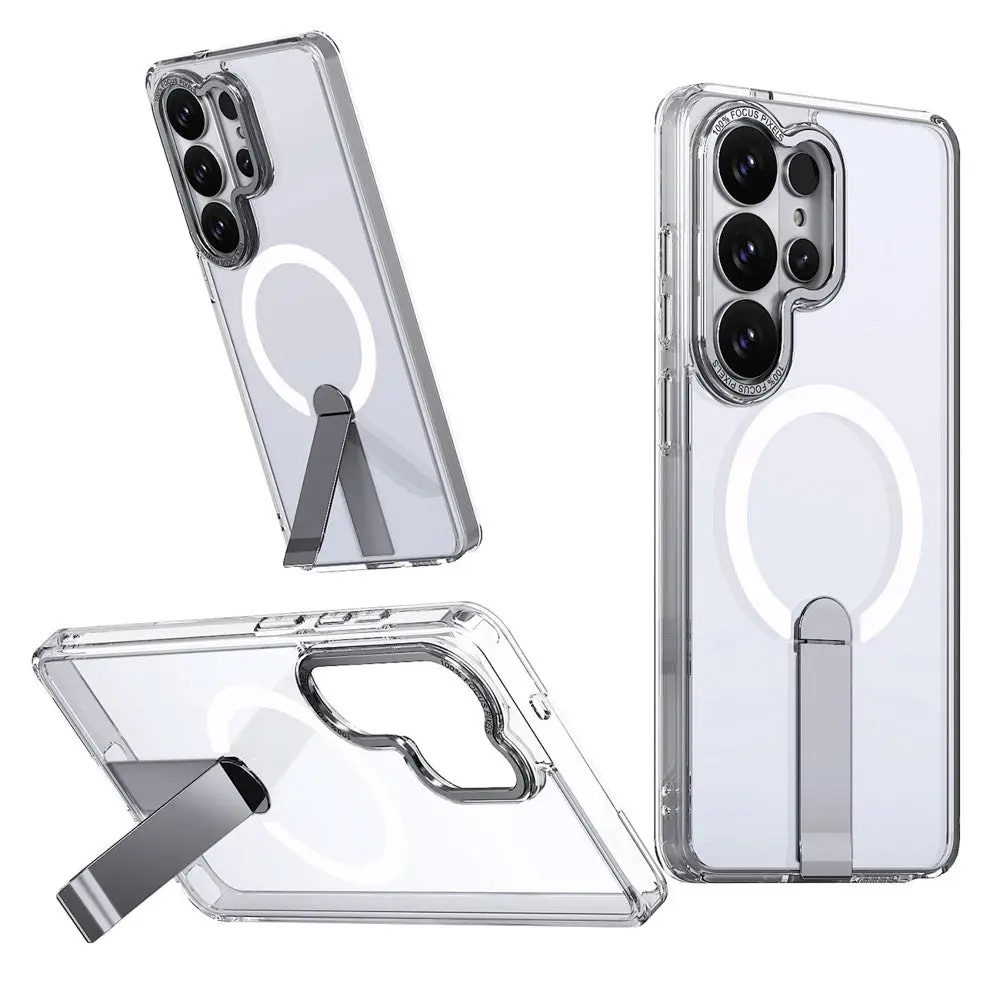 Samsung Galaxy S26 Ultra Hurtel Hybrid Armor X Deksel m. Kickstand – MagSafe Kompatibel – Gjennomsiktig