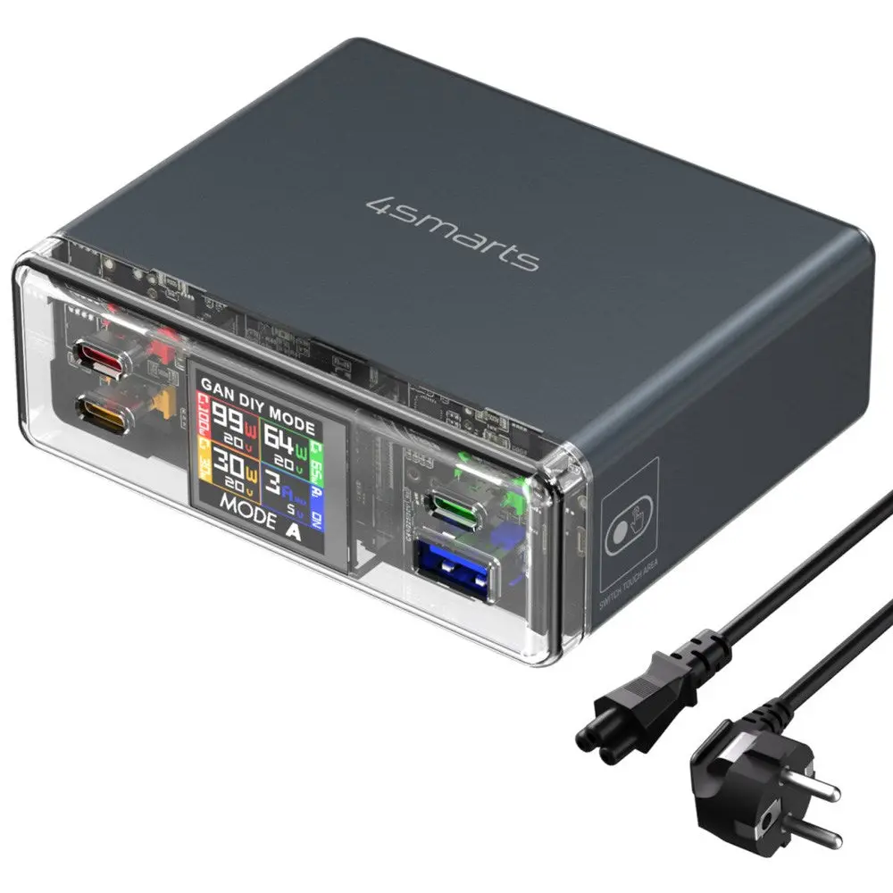 4smarts - Desk Charger Lucid GaN DIY 360W, space grey