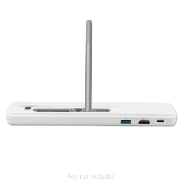 4smarts Active 4in1 USB-Hub m. Microsoft Surface Pen Holder - Hvit