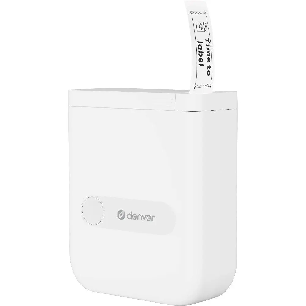 Denver MBP-16 Mini Bluetooth Termisk Skriver m. 4x Termisk Klistremerkepapir - Hvit