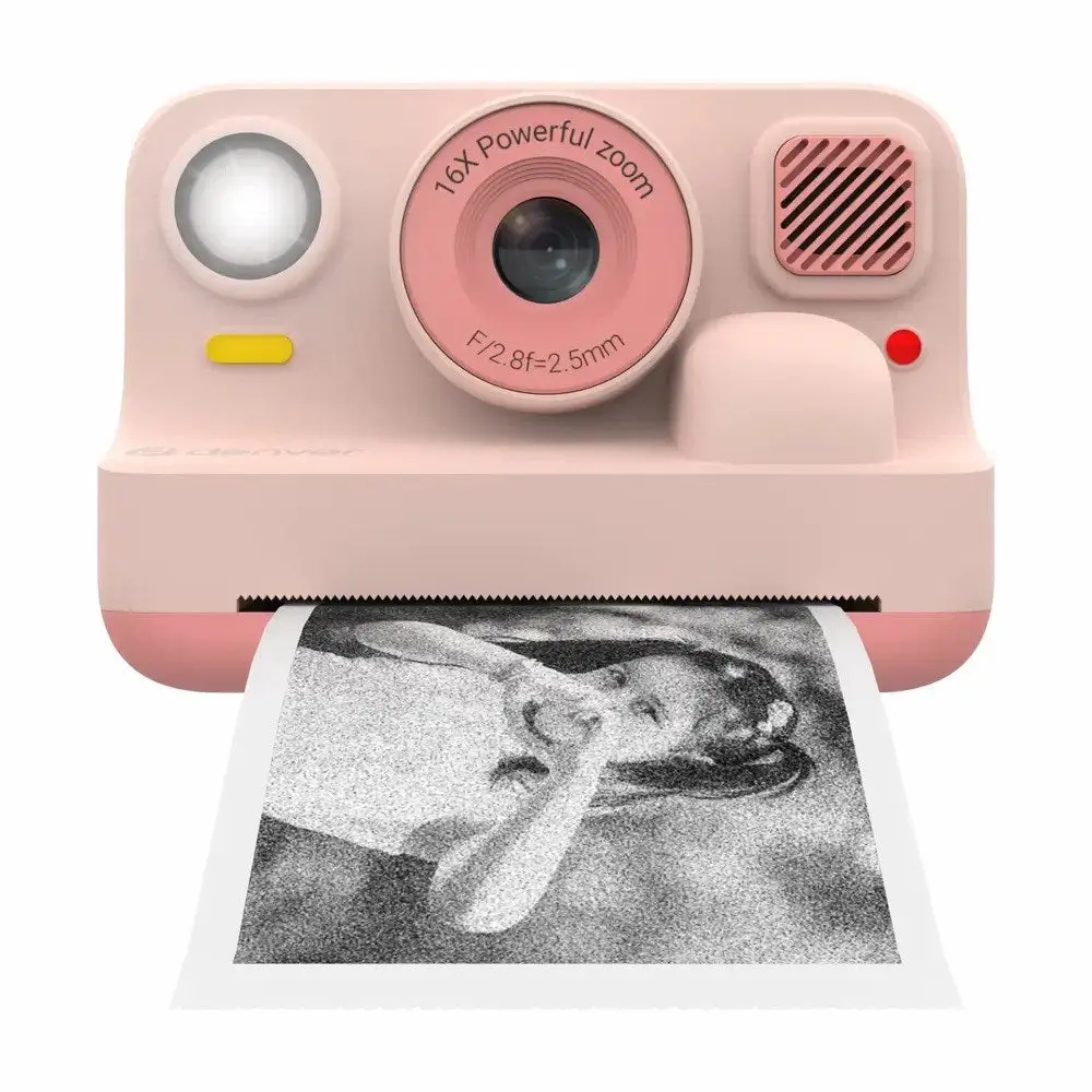 Denver KPC-1374BTRO Kamera for Barn med Innebygd Termisk Skriver & Spill - Rosa