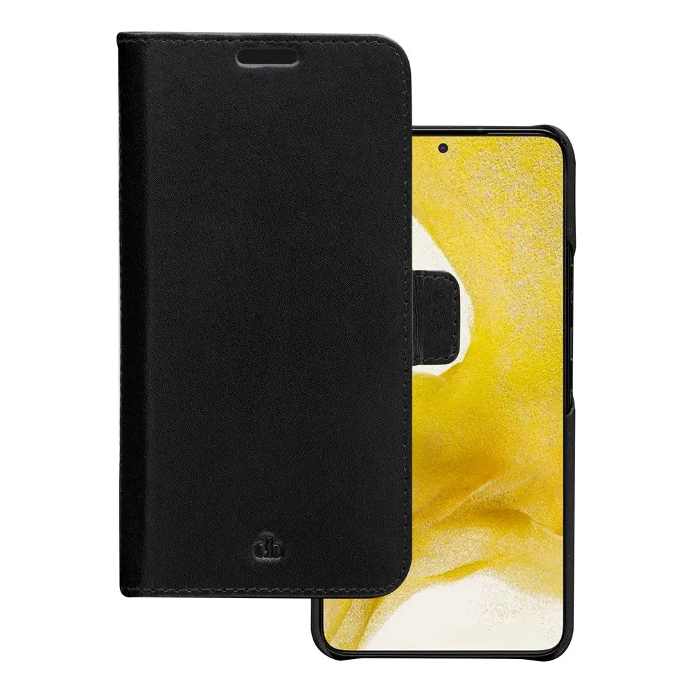 Samsung Galaxy S22+ (Plus) dbramante1928 Lynge 2-i-1 Ekte Skinn Flip Deksel - Black