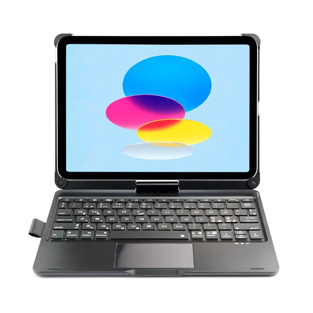 iPad 10.9" (2024/2022) / iPad Air (2022) Xceed CoverKey Trådløst Tastatur med Deksel (XCCK14SCBLK) – Nordisk Tastatur – Svart