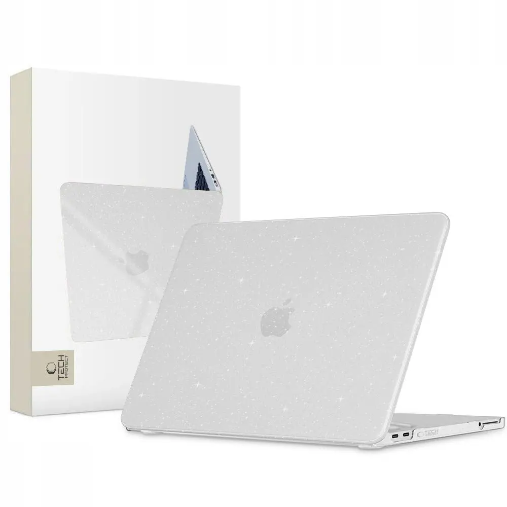 MacBook Neo 13 A18 Pro (2026) Tech-Protect Smartshell Deksel - Glitter Clear