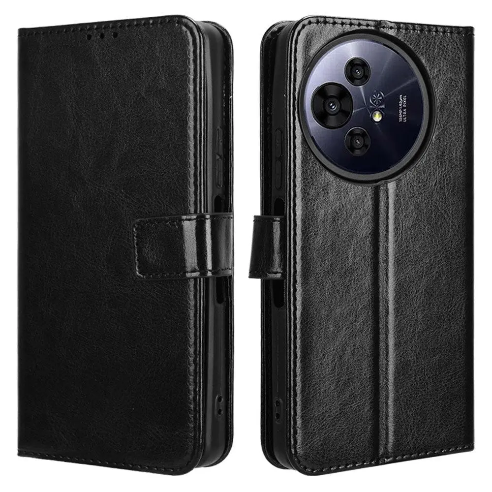 EIDERWOOD TCL 50 Pro Nxtpaper (5G) Kunstskinn Flip Deksel med Stativ & Lommebok - Svart