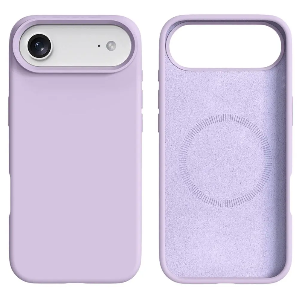 iPhone Air 2-i-1 Silikon- og Hard Plast Deksel – MagSafe-kompatibelt – Lys Lilla