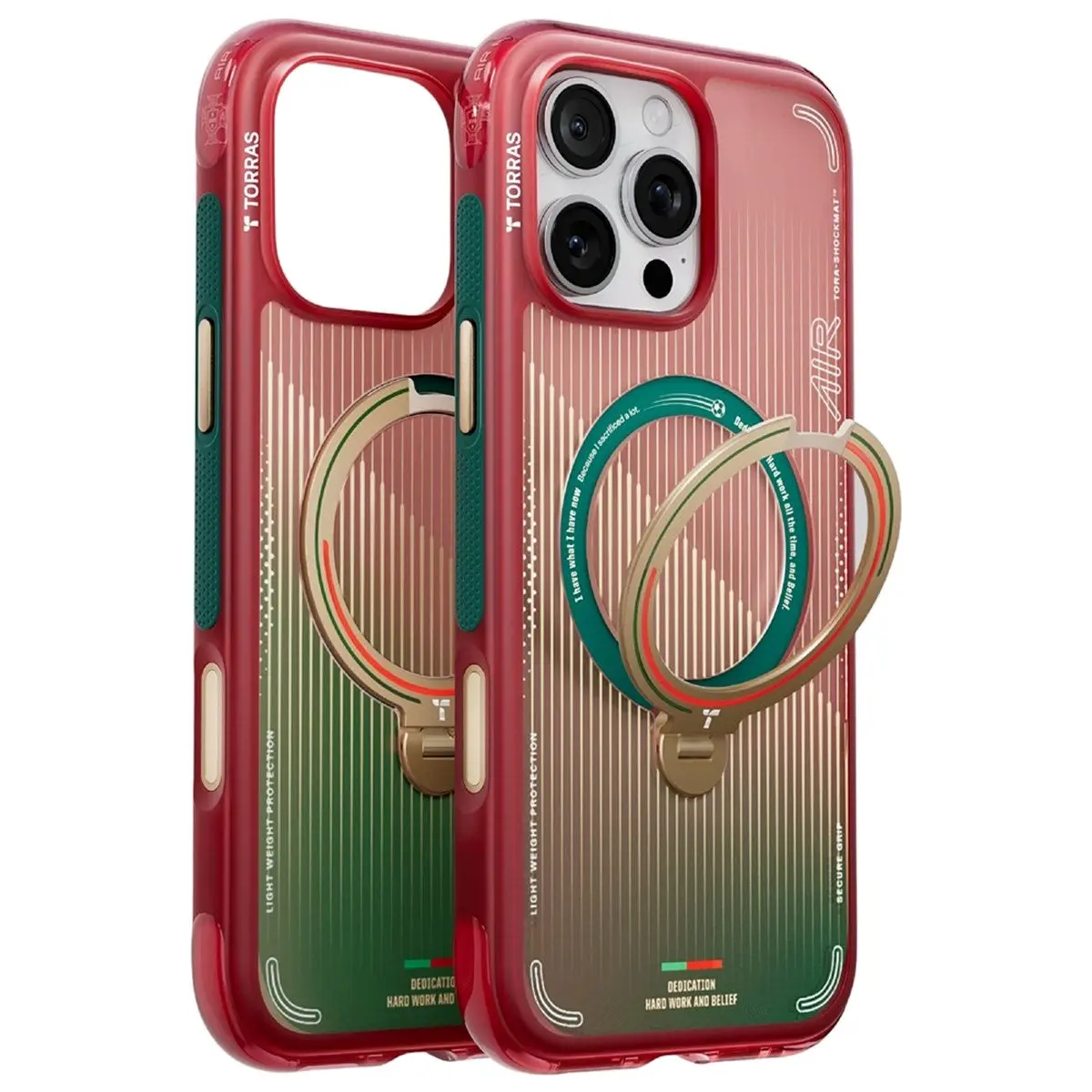 iPhone 16 Pro TORRAS Ostand Q3 Air Deksel med 360° Støtte – MagSafe Kompatibel - Glory Slash