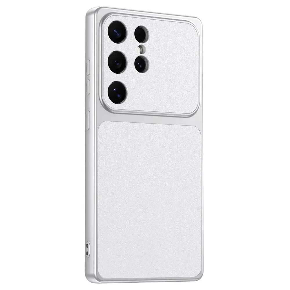 Samsung Galaxy S25 Ultra EIDERWOOD Hybrid Bakdeksel med Kunstskinn – Hvit