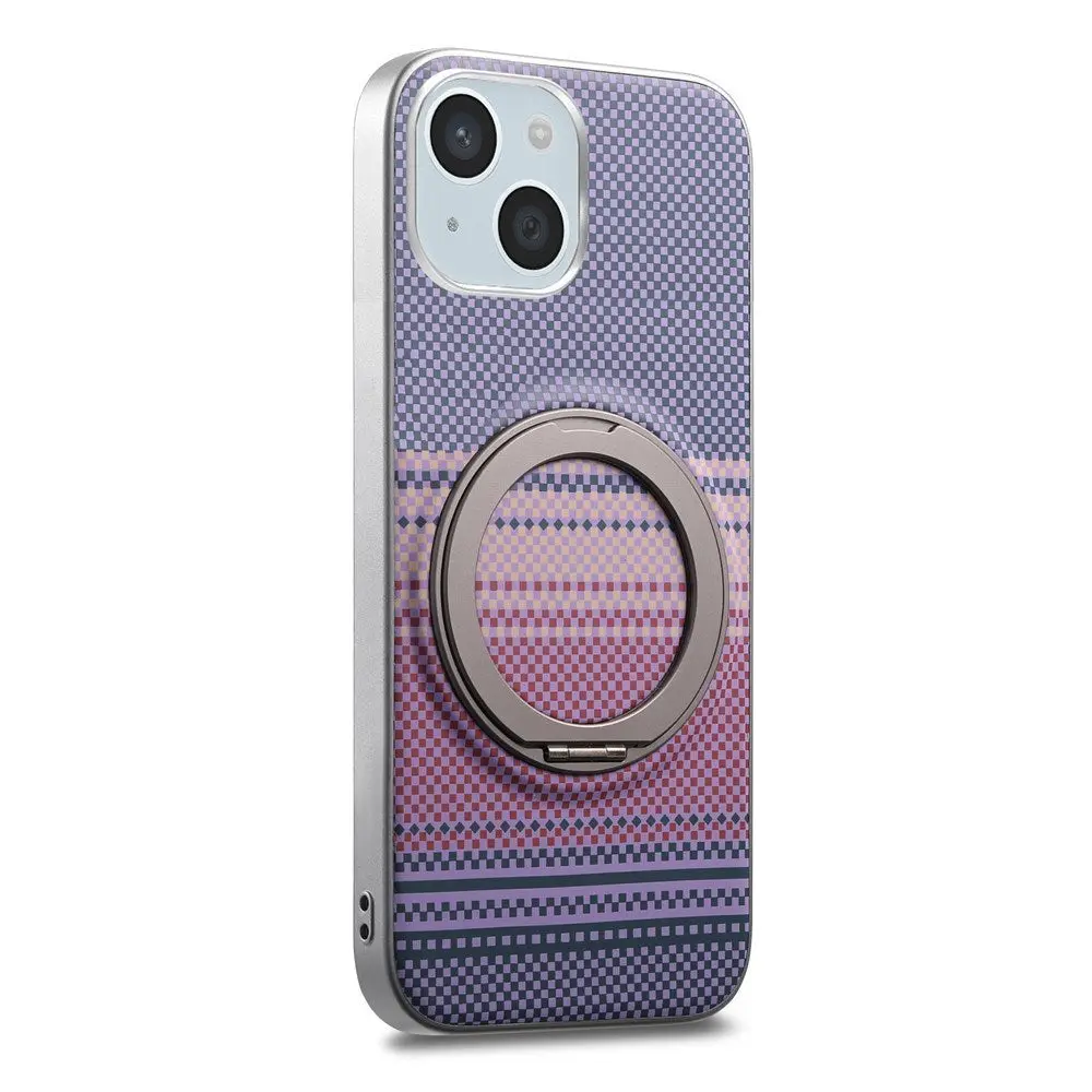 iPhone 14 / 13 EIDERWOOD Hybrid Plast Gradient Deksel m. Roterende Kickstand - MagSafe Kompatibel