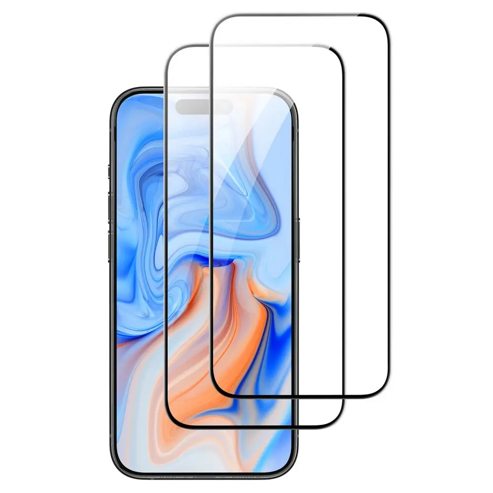 iPhone 16 Plus ESR Skjermbeskyttelse Herdet glass m. Monteringsramme - 2 stk