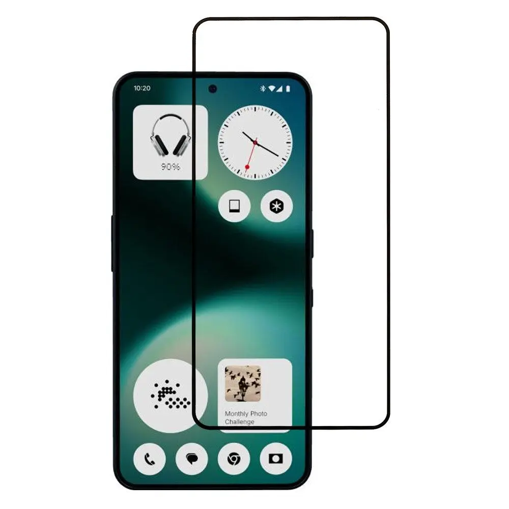 Nothing Phone (3a) Lite Herdet Glass Skjermbeskytter - Gjennomsiktig / Svart Kant