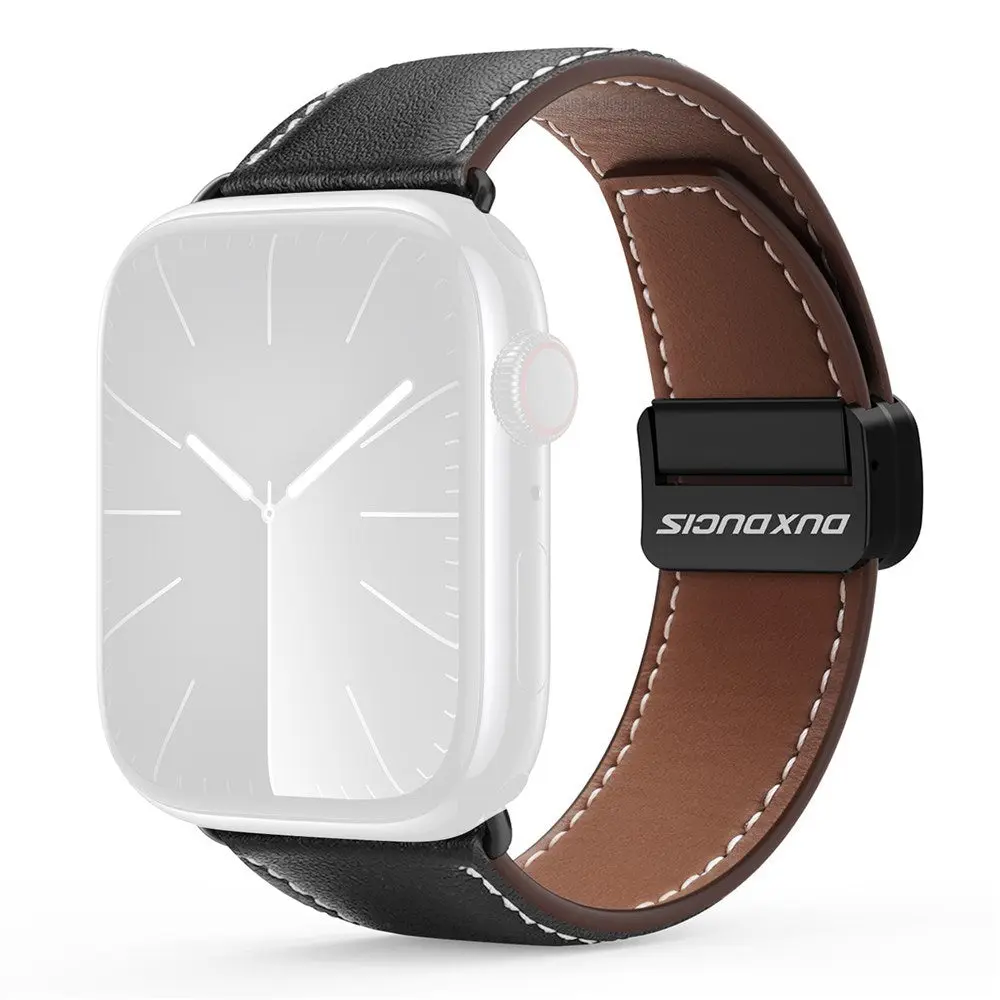 Apple Watch (38/40/SE/41/42 mm) DUX DUCIS Klokkerem i Kunstskinn – Svart