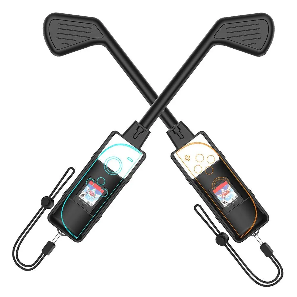 Golfkølle for Nintendo Switch 2 Kontroller - 2 stk - Svart