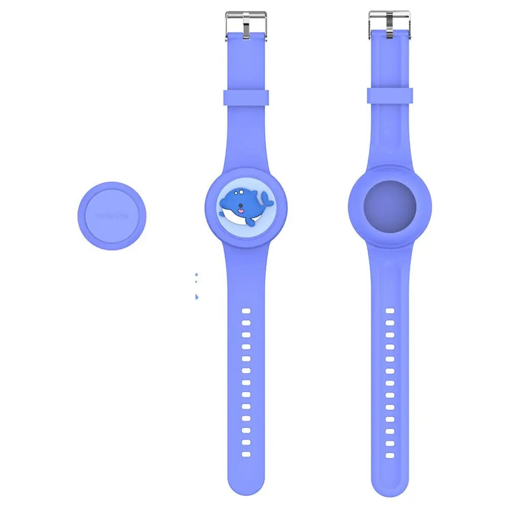 Apple AirTag 1. & 2. Gen. Silikonrem med 3D-Design – Blå / Delfin