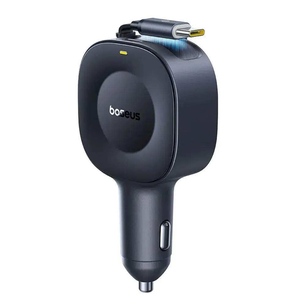 Baseus PrimeTrip VR2 30W Billader med Innebygd USB-C-Kabel & USB-C-Plugg - Svart