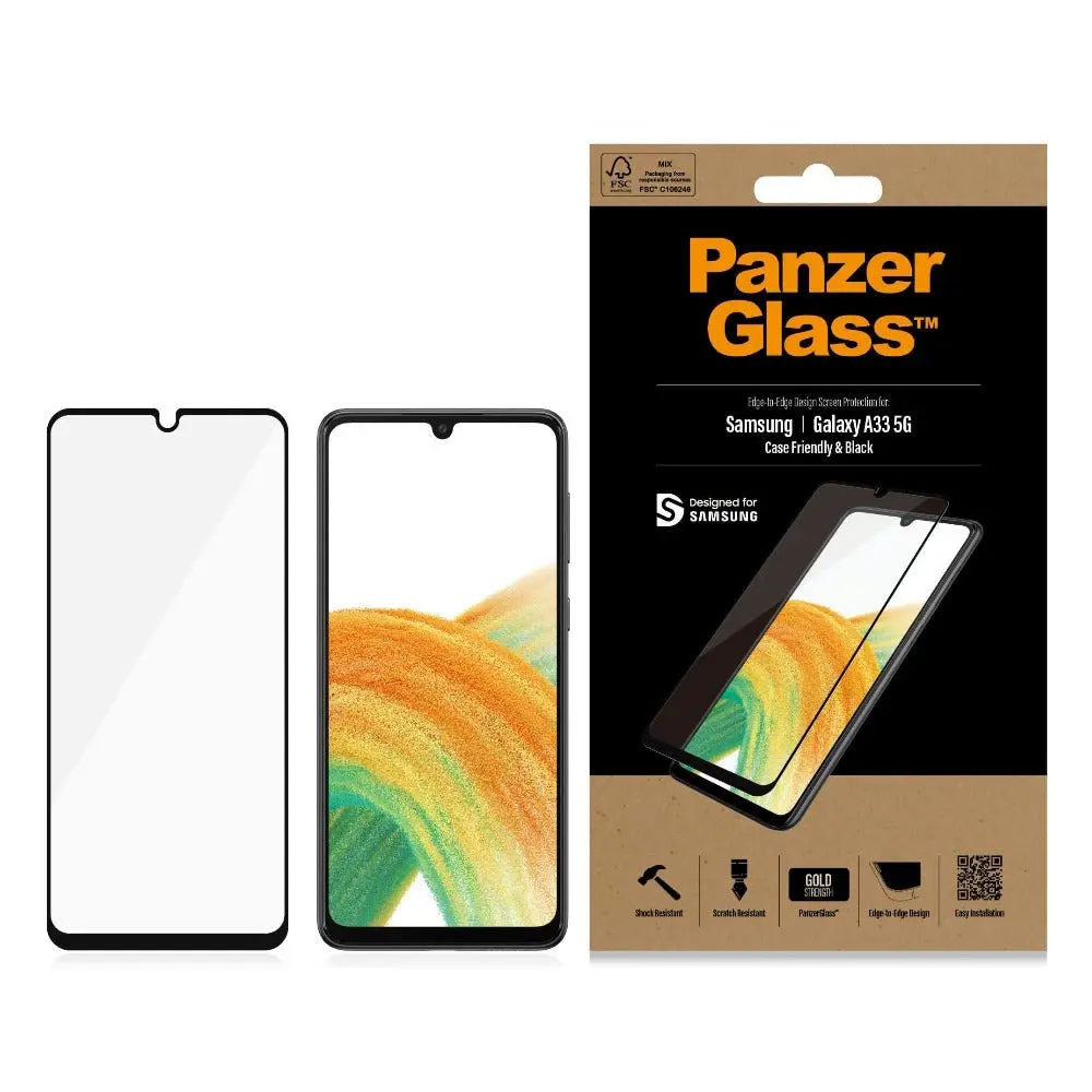 Samsung Galaxy A33 (5G) PanzerGlass Edge-to-Edge Beskyttelsesglass - Case-Friendly