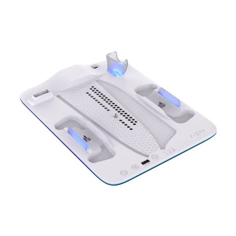 Fixed Multifunksjonell Playstation 5 Pro / Slim Ladestasjon - Hvit