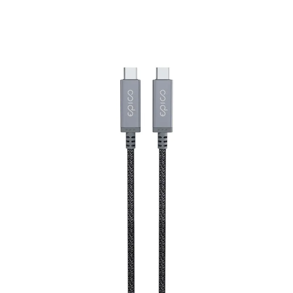 Epico Thunderbolt 4 Braided USB-C til USB-C Kabel - 1,5 m - Grå