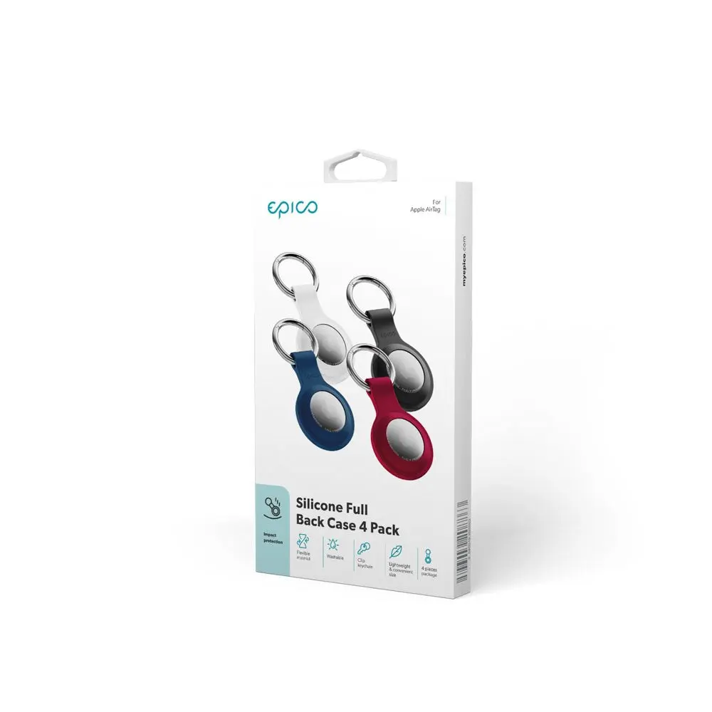 AirTag 1. & 2. Gen. Epico Full Back Silikon Deksel - 4 stk