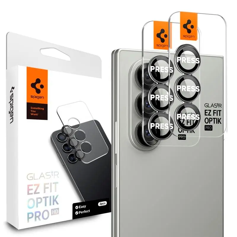 Spigen Glass tR EZ Fit Optik Pro 2 Pack - black - Samsung Galaxy S24 Ultra