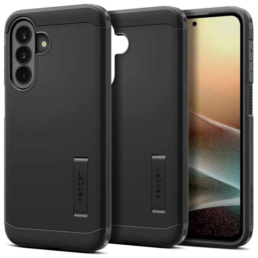 Samsung Galaxy A37 Spigen Tough Armor T Deksel med Stativ - Svart
